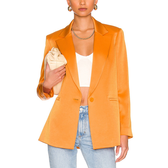 Alice + Olivia Jackets & Blazers - Alice + Olivia 'Denny' Orange Triacetate Notch Blazer Size 2 - NWT